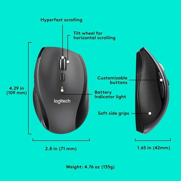 Мишка Logitech M705 Marathon Smart wheel (Нова Запечатана)