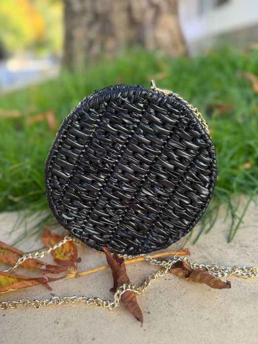 Уникална хендмейд чанта - КОЖЕНА прежда