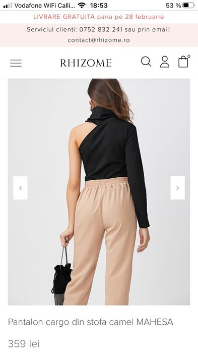 Pantaloni rhizome-cargo/massimo dutti