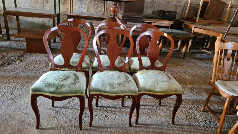 Ретро столове с плюшена дамаска внос от Европа