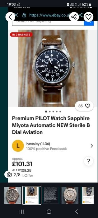 Ceas Flyeger / pilot  type