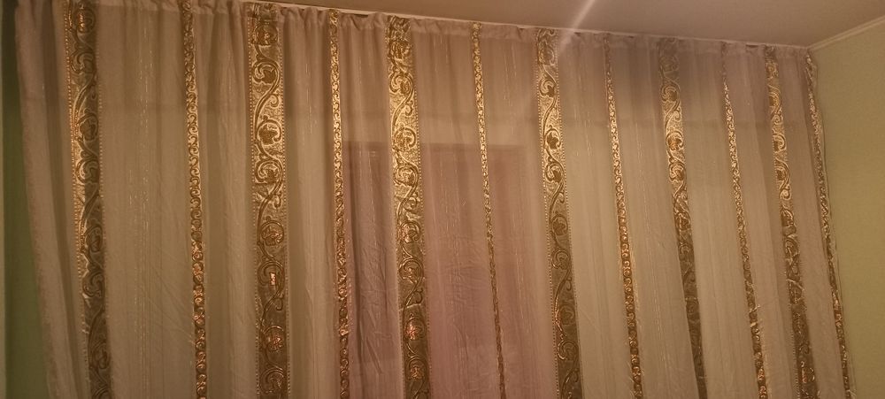 Срочно продам шторы-5м тюль