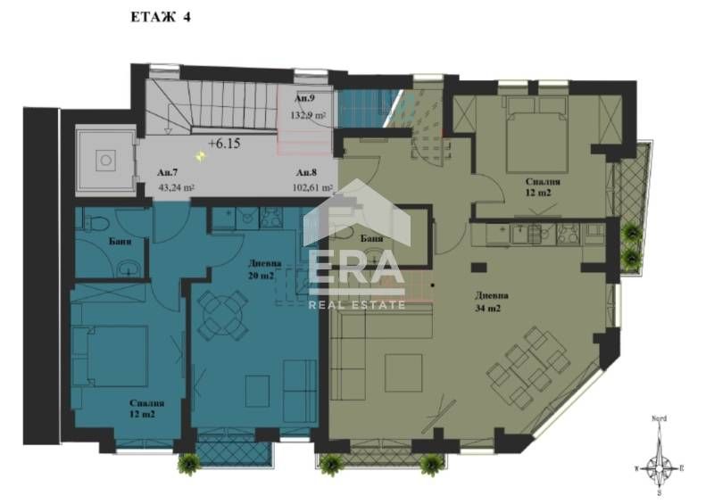 ЕРА Фаворит продава елегантен мезонет с панорамна гледка и три балкона