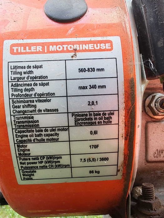 Motocultor pe benzina