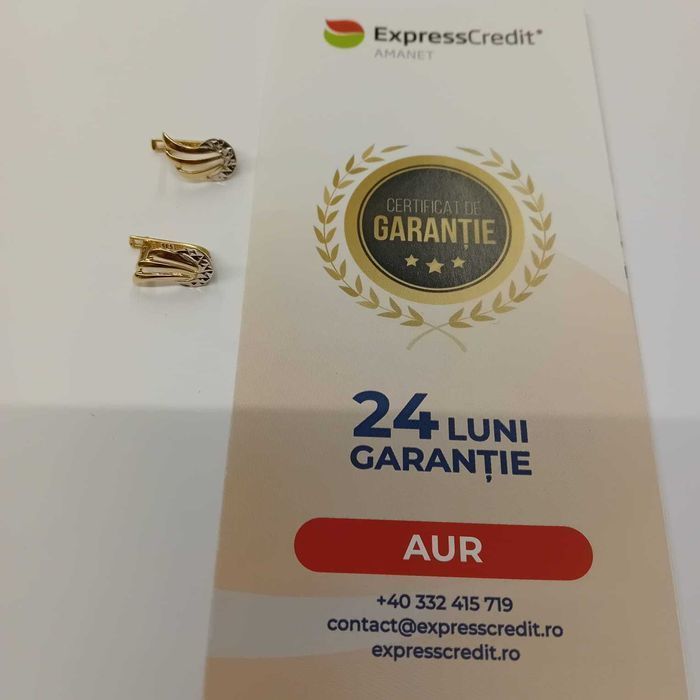 Cercei aur 14k 2.66g (ag49 Esplanada b.5670) * 2 ani garantie