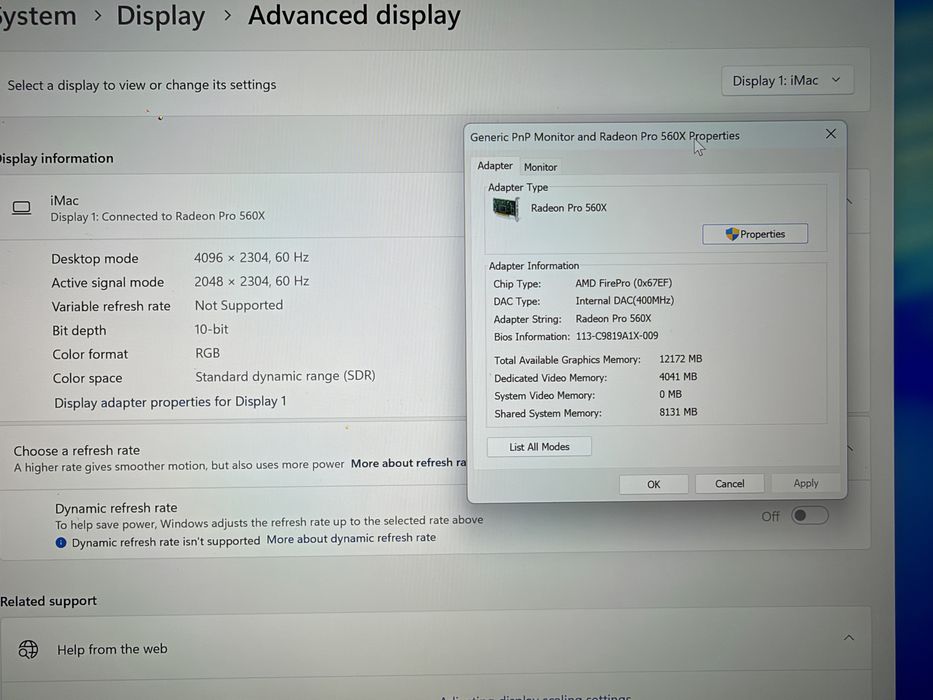 iMac 21.5” 16Gb Ram, 256 Gb Nvme, 4Gb Video, cu Windows 11
