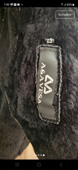 Cojoc Vesa, negru, marimea 42