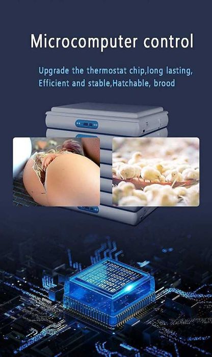 Инкубатор за 120 яйца с микрокомпютър и автоматичен контролер