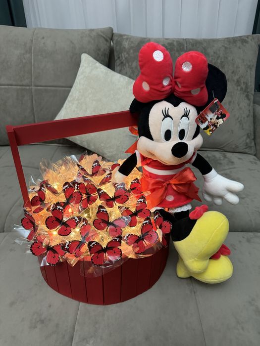 Kapalakli buket Minnie mouse bilan, ajoyib sovga, букет на 8 марта