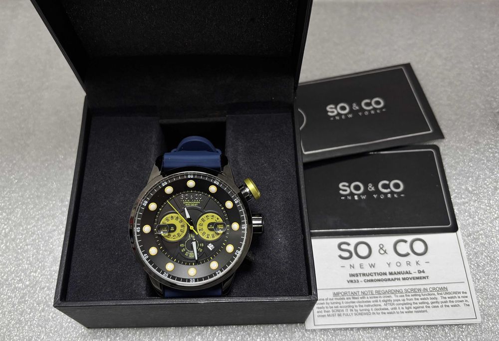 Перфектен! Мъжки Часовник SO&CO New York Хронограф