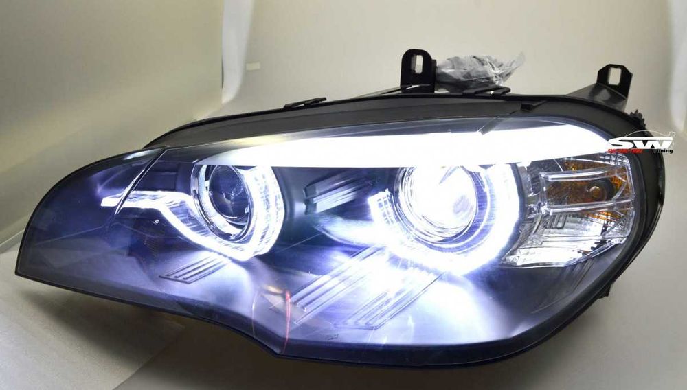 Фарове БМВ Е70 ЛЕД 3Д BMW E70 LED CCFL Angle eyes Тунинг Нови