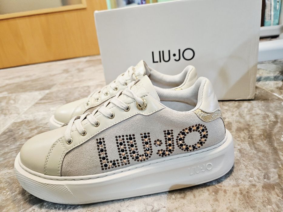 Liu Jo кожени кецове с камъни