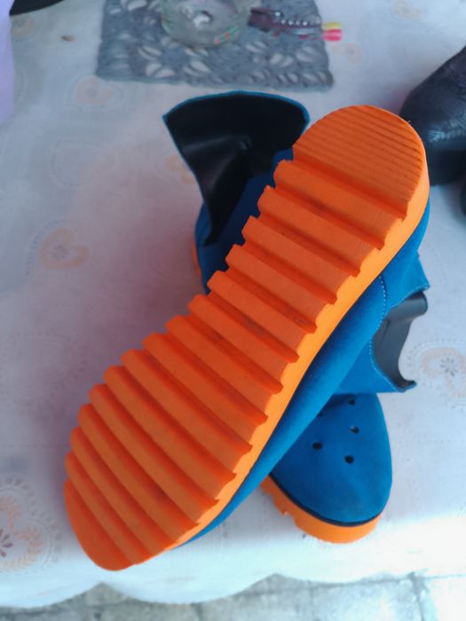 Ghete Dama Perforate Baby Blue