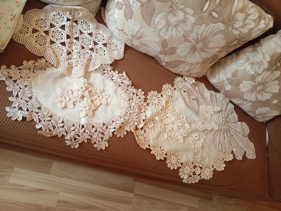 Комплект ручно плетени покривки