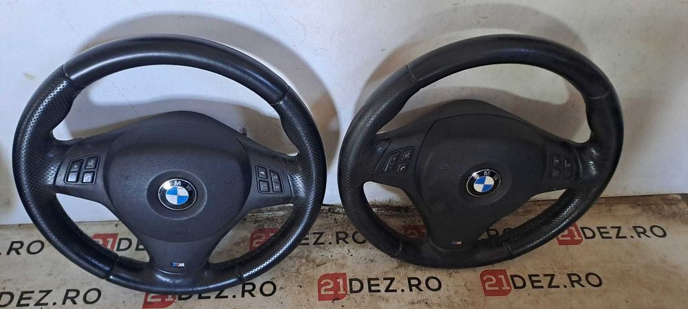 Volan complet M Sport din piele cu comenzi pentru BMW Seria 3 E90 E91 E92 E93, model M Pack