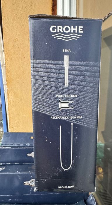 Grohe SENA SET DUȘ (furtun,para de duș,suport perete)