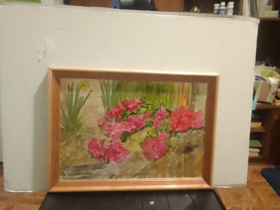 Азалии в цвету.Акварель