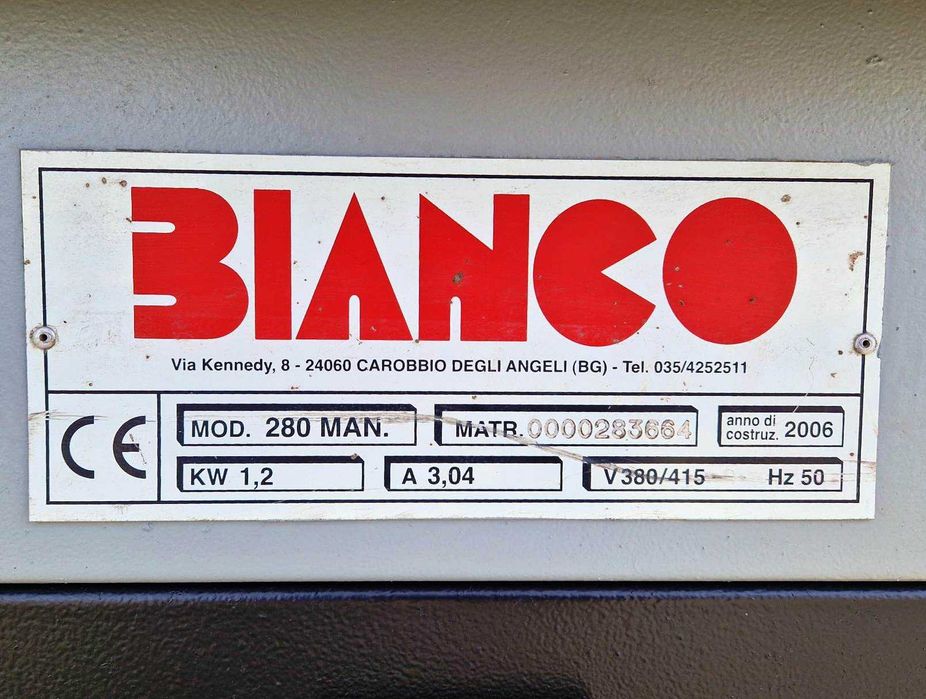 fierăstrău cu bandă pentru metal  Bianco 280 MANf