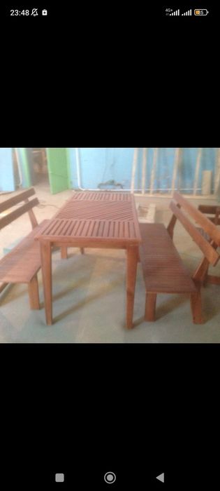 Столы с лавочками