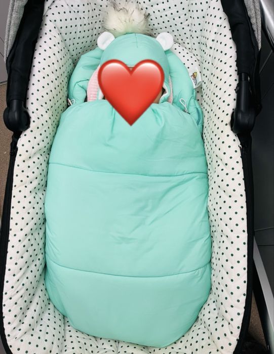 Кокон конверт Зима с шапочкой