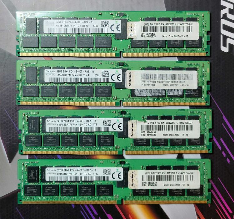 Memorie DDR4 ECC Server 32Gb 64Gb 128Gb 256gb Skhynix Workstation