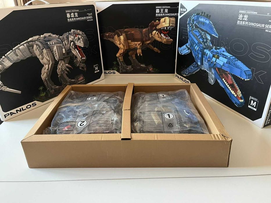 конструкторы panlos динозавры 3 вида