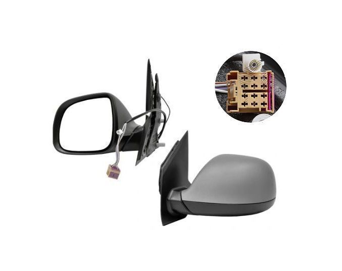 Oglinda exterioara Volkswagen Transporter/Multivan, 04.20, Stanga, reglare electrica; grunduita; incalzita; geam asferic; cromat; 5 pini; cu radio
