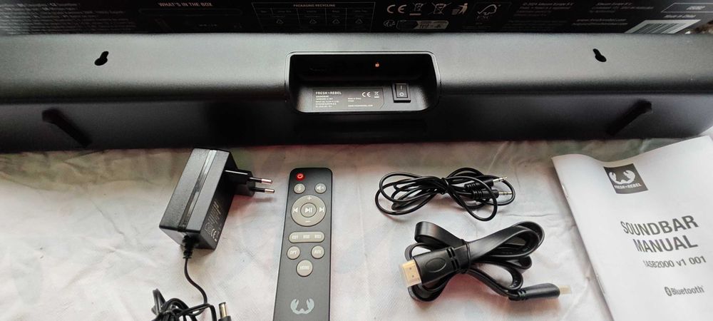 Саундбар Fresh 'n Rebel е стерео 2.0 система с мощност 28 W