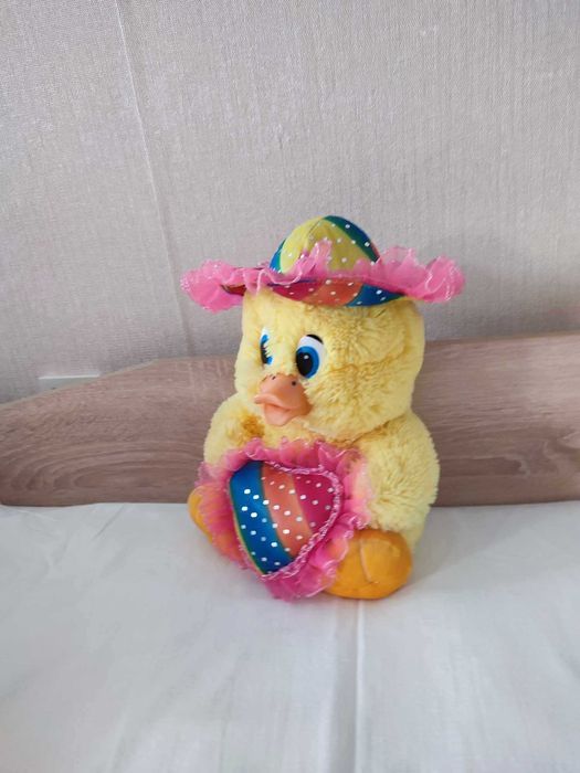Плюшена играчка пате със сърце - 30 см