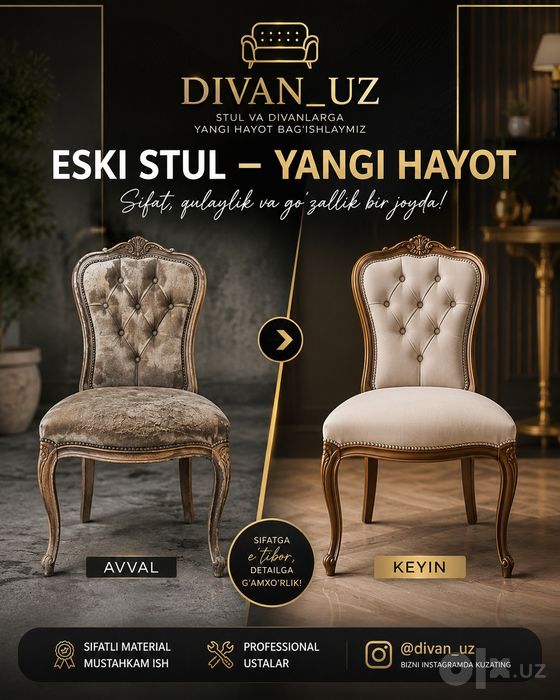 Yumshoq mebel tamirlash ustasi