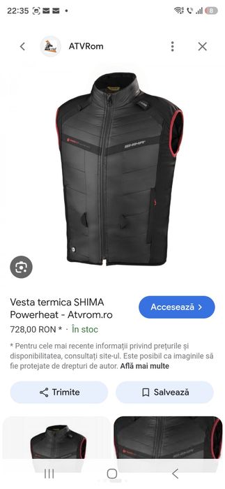 Vestă moto Shima XL de bărbați