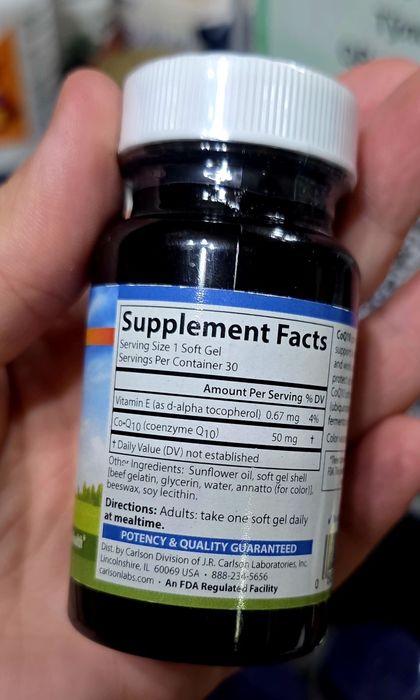 ДОСТАВКИ НЕТ Carlson коэнзим Q10 50mg
• 30шт. 110 000 годен до 11/2029