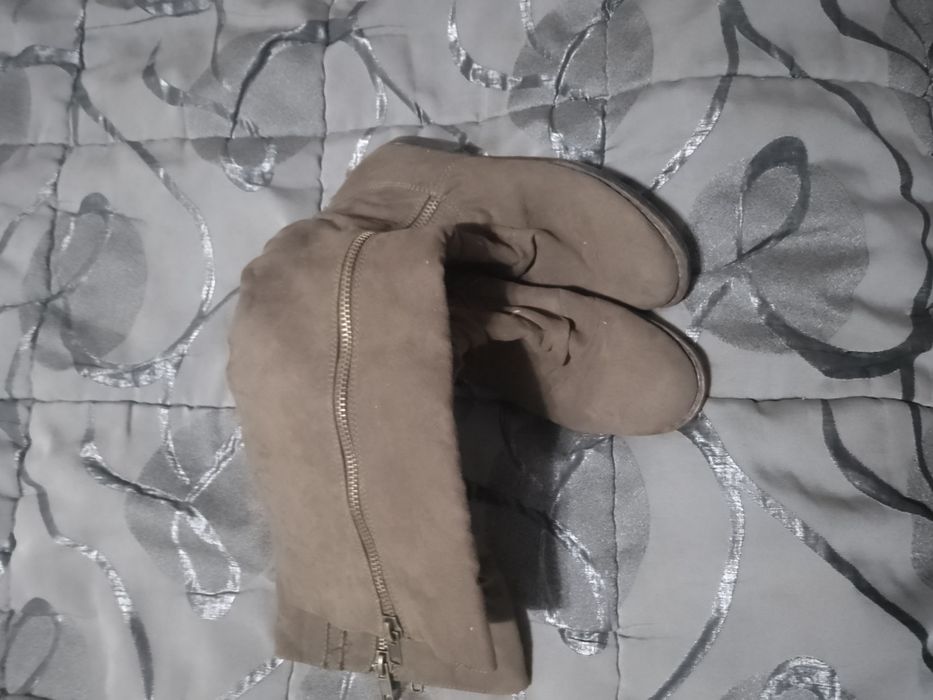 Cizme lungi din piele întoarsă Graceland