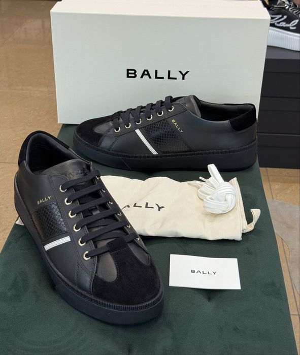 Луксозни мъжки сникърси BALLY с кожа питон - намалени