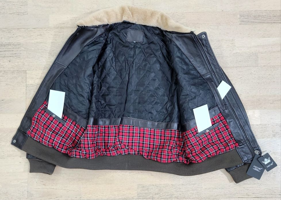 Geaca piele maro pilot aviator model G1