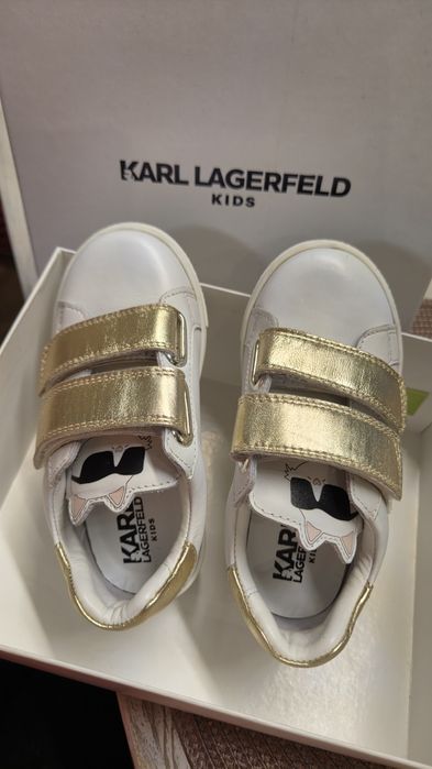 Детски кецове от естествена кожа Karl Lagerfeld