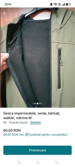 Geaca impermeabila bărbați mărime M waikiki