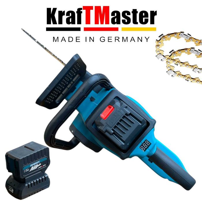 Акумулаторен верижен трион Резачка KrafTMaster 36V-8ah. 30см шина.
