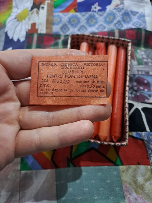 Set vechi lumânări pentru  brad vintage