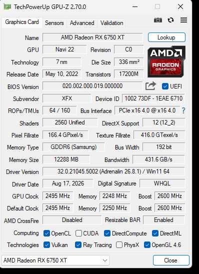 Видео карта RX6750XT XFX