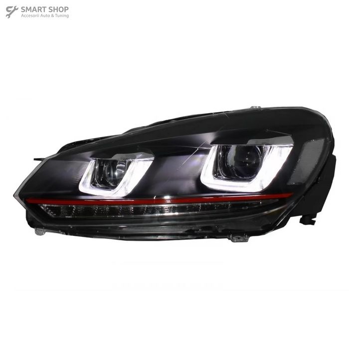Faruri si Stopuri Full LED VW Golf 6 VI (2008-2013) R20 U Design cu Se
