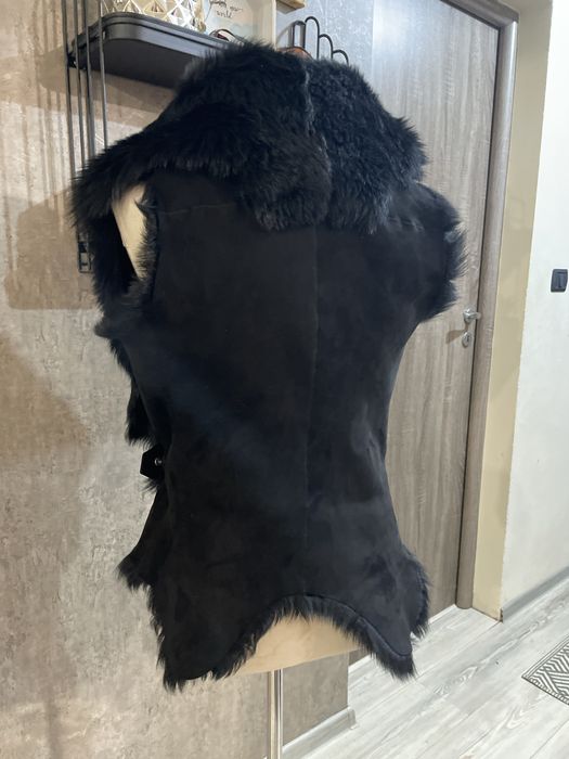 Vestă din blană naturală de miel shearling