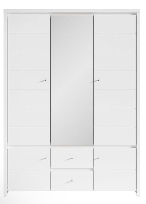 Распашной шкаф белый