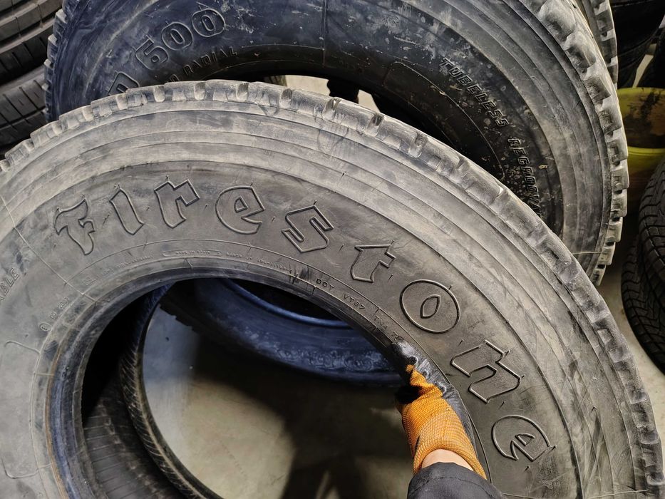 4бр.Като НОВИ задна шарка FIRESTONE 295 80 22.5 цена за брой