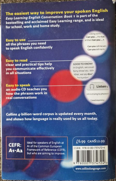 Книги Collins Easy Learning English Conversation +CD+ Vocabulary