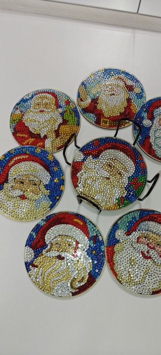 Set 8 suporturi cani/pahare Craciun