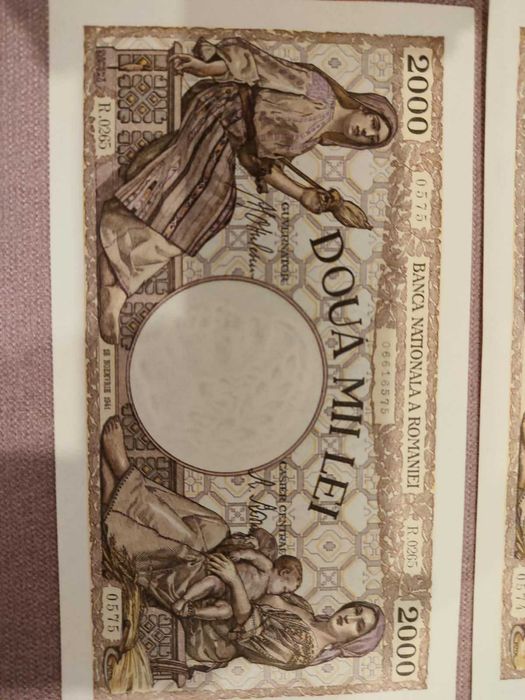 2x 2000 lei 1941 SUPERBE serii consecutive UNC