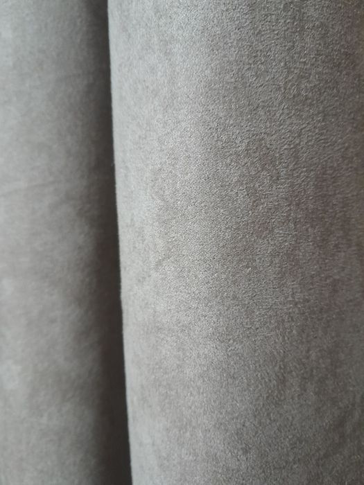Draperii opace cu inele metalice, 140 x 245 cm, culoare taupe, 4 buc.