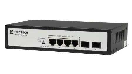 Неуправляемый PoE коммутатор Pixietech PXT-S1501-4TP-2S