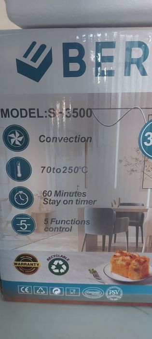 Electro pech sotiladi Duxovka 35 litrlik yangi xali ishlatilmagan